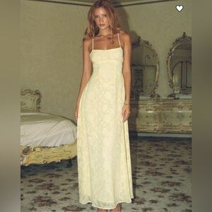 NWT Princess Polly South of France Maxi Dress Yellow, Size 2
